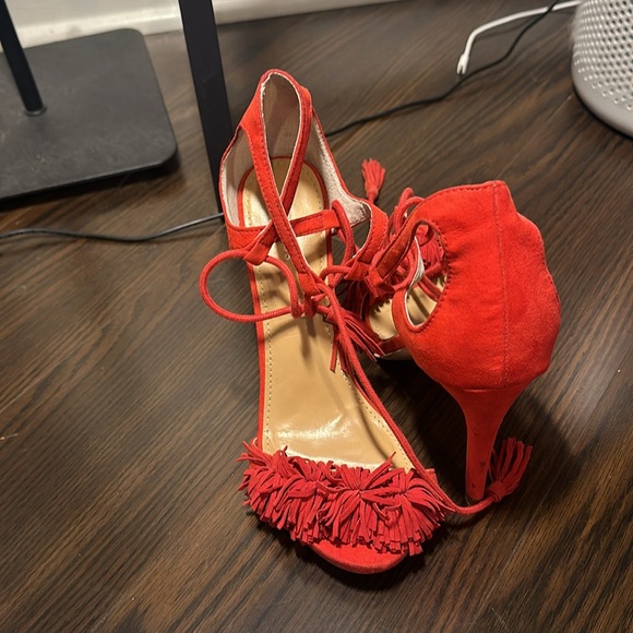 Express Red strappy heels - Picture 3 of 3